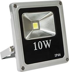Изображение Прожектор светодиодный, 1LED/10W-белый 230V 6400K серый (IP66), LL-271