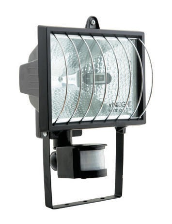 Изображение 3000140 VT-372 500 W Прожектор галогенный черный  с сенсором и решеткой