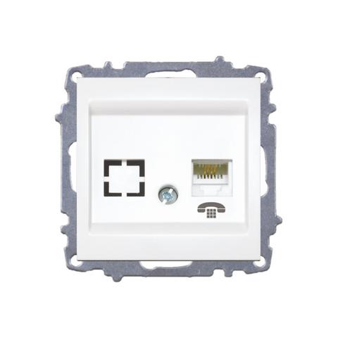 Изображение ZENA модуль белый Розетка телефонная