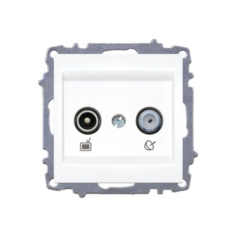 Изображение ZENA модуль крем Розетка TV+Спут проходная